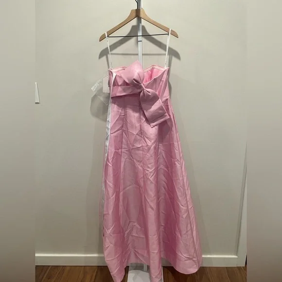 ALFRED SUNG Pink Strapless Maxi Dress - Picture 10 of 11
